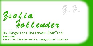 zsofia hollender business card